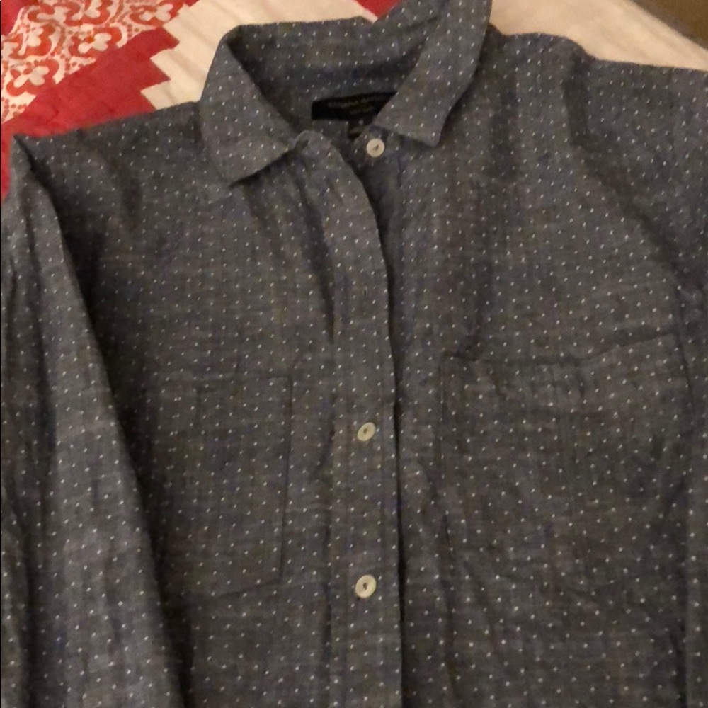 Banana Republic soft wash denim polka dot S